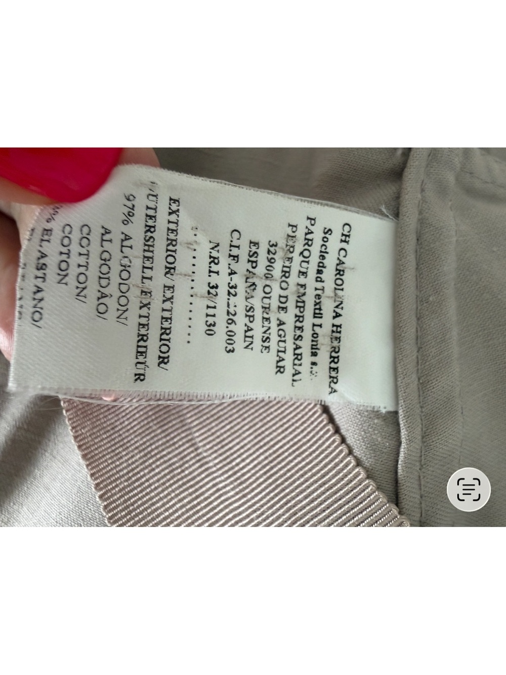 Carolina Herrera Utility Jacket in Beige Cotton - Picture 8 of 9